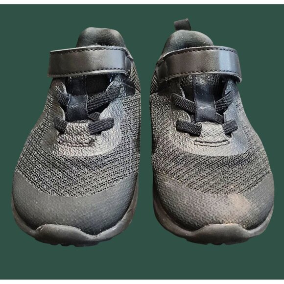 Nike Baby Boys Black Sneakers 6c Lightweight Fabric Hook Loop Closure Comfortab - Picture 2 of 7